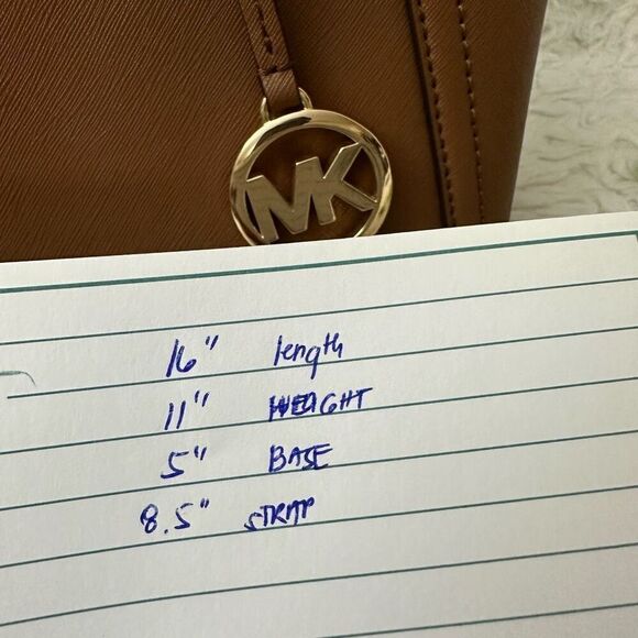 Michael Kors Ayden Luggage Tote Saffiano Leather Hand Bag‎ Large Carryall Brown - Picture 10 of 10